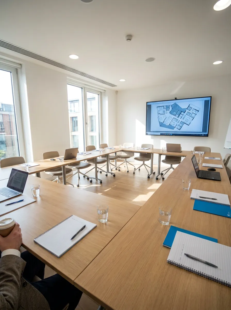 Seminarraum vor Beginn eines Präsenzseminars